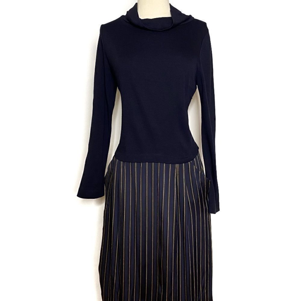 Modesens ROSSO35 Twofer Contrast Long Sleeve Dress